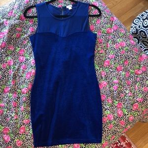 GARAGE blue velvet dress